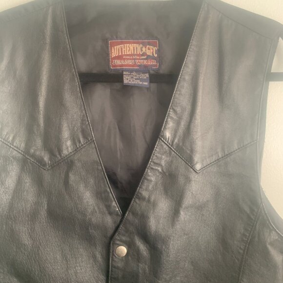 Authentic GFC Jeans Wear Vest Black Size L - Picture 7 of 7